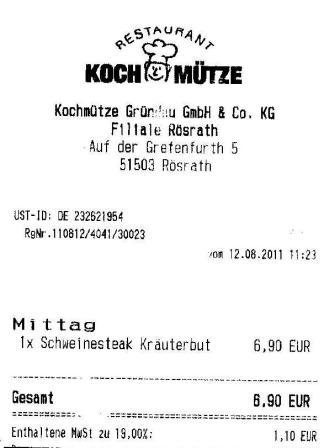 faat Hffner Kochmtze Restaurant